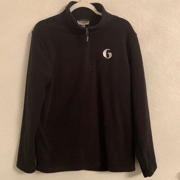 Edwards Black Quarter-Zip Fleece Pullover Men’s Sweatshirt Size M - Picture 1 of 10